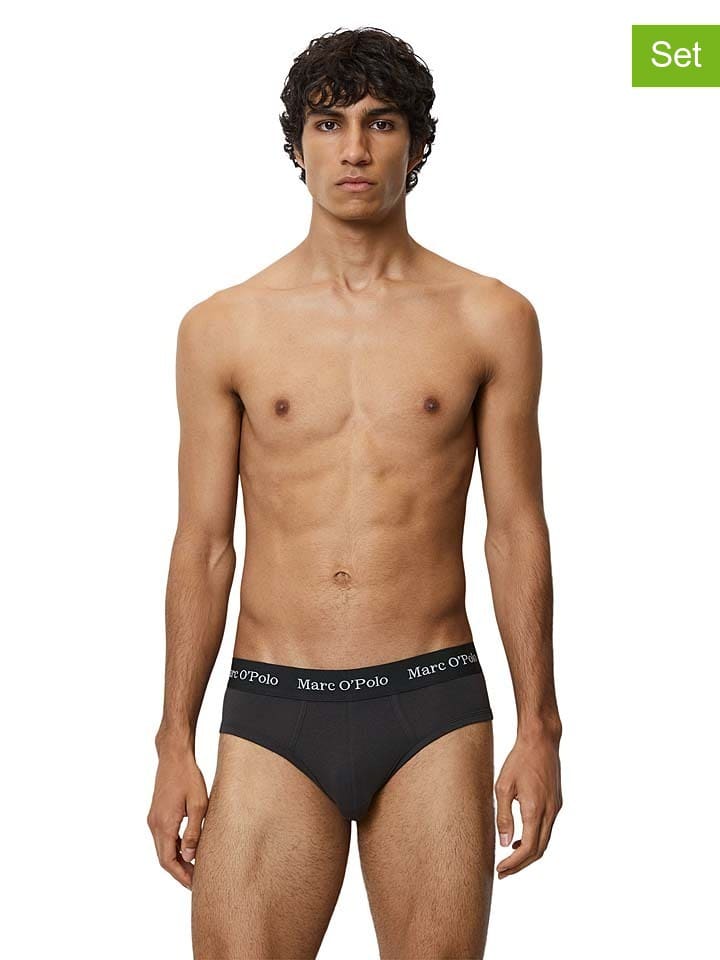 Marc O´Polo 3er-Set: Slips in Schwarz günstig kaufen