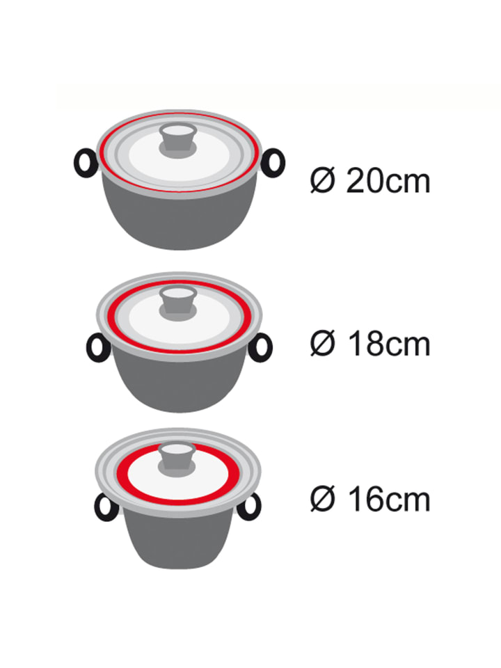 Stoneline Universal Glasdeckel mit Aroma-Funktion in Grau | 16,18,20cm günstig kaufen onesize