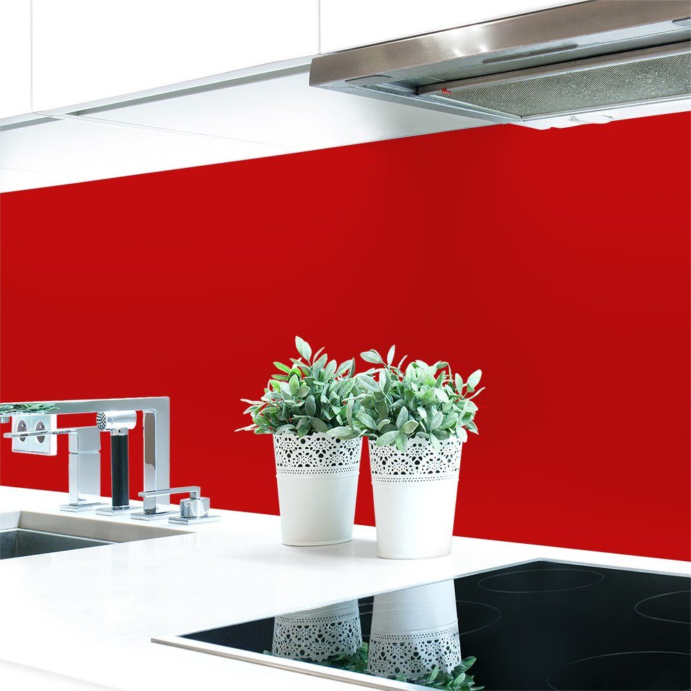 DRUCK-EXPERT Küchenrückwand Küchenrückwand Rottöne Unifarben Premium Hart-PVC 0,4 mm selbstklebend