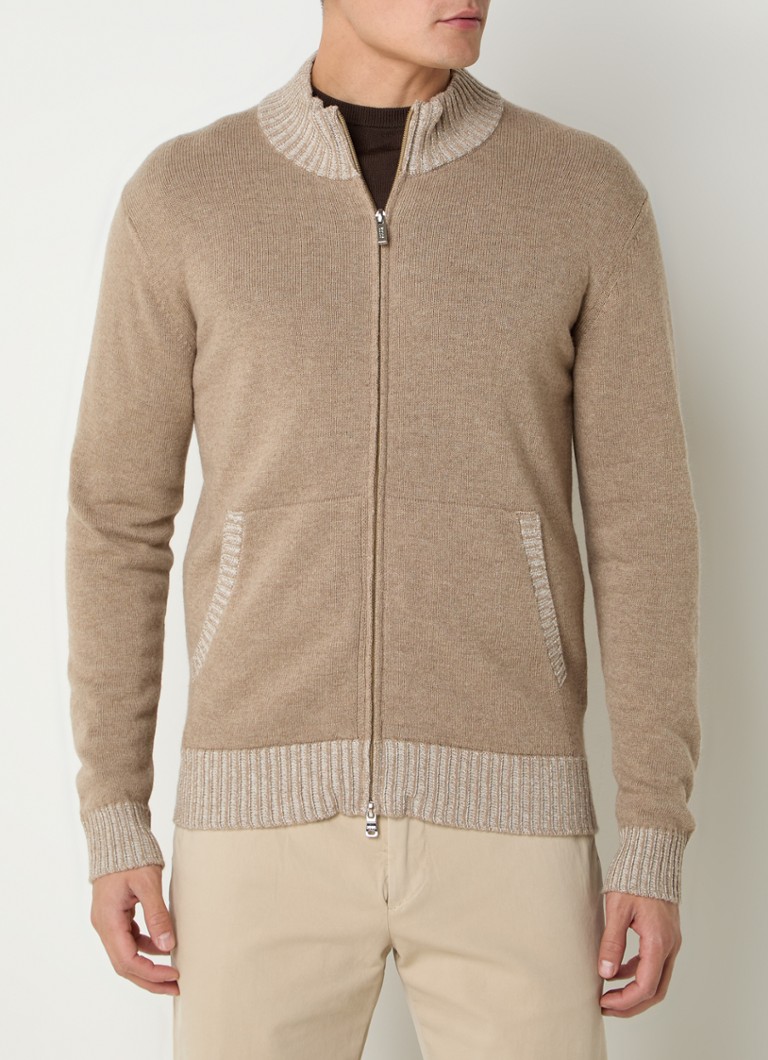 Cardigan Boggi Milano tricotat fin cu amestec de lână