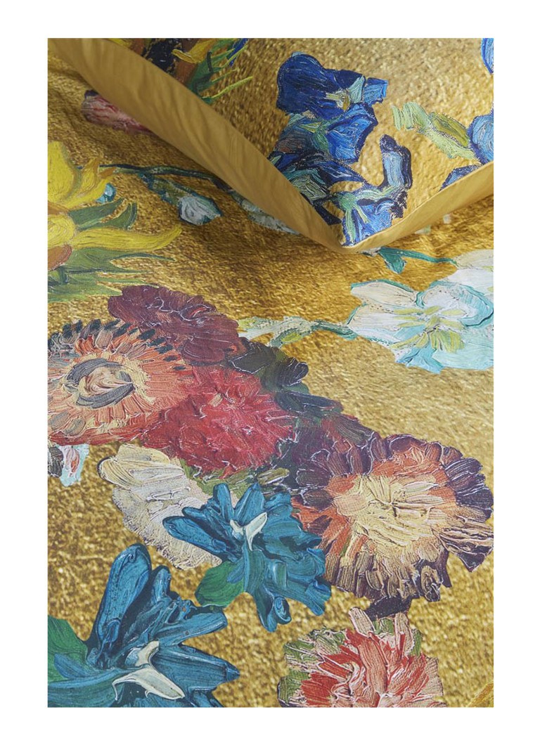 Husă de pilotă din satin de bumbac Van Gogh Museum – Flori de pretutindeni – cu față de pernă