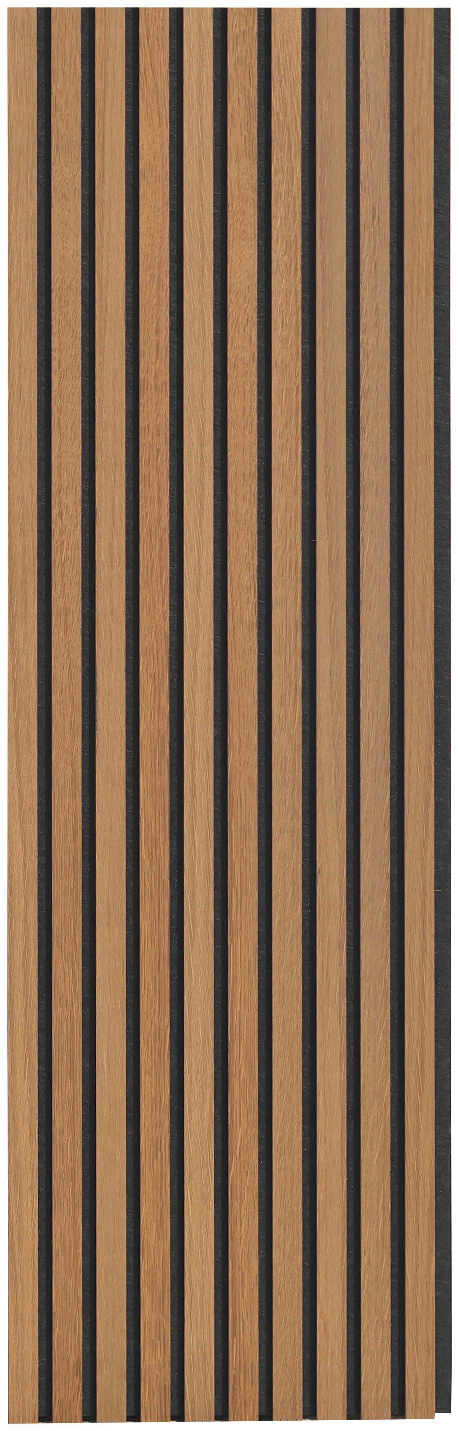 Vereg Schallschutzpaneel Echt Holzfurnier in 3D Optik, BxL: 40x120 cm, (1-tlg) echt Holzfurnier, stilvolle Wanddekoration