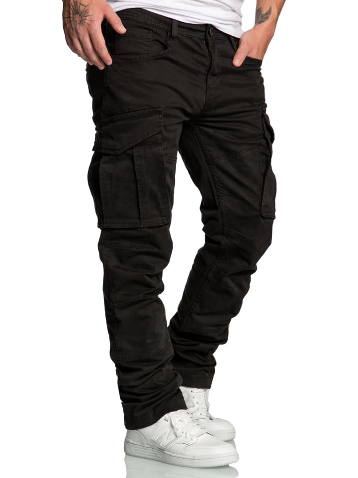 Amaci&Sons Cargo Jogger-Chino WYATT in Schwarz günstig kaufen