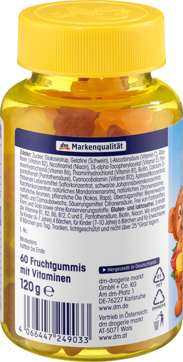 Multivitamin-Bärchen für Kinder Fruchtgummis, 60 St, 60 St