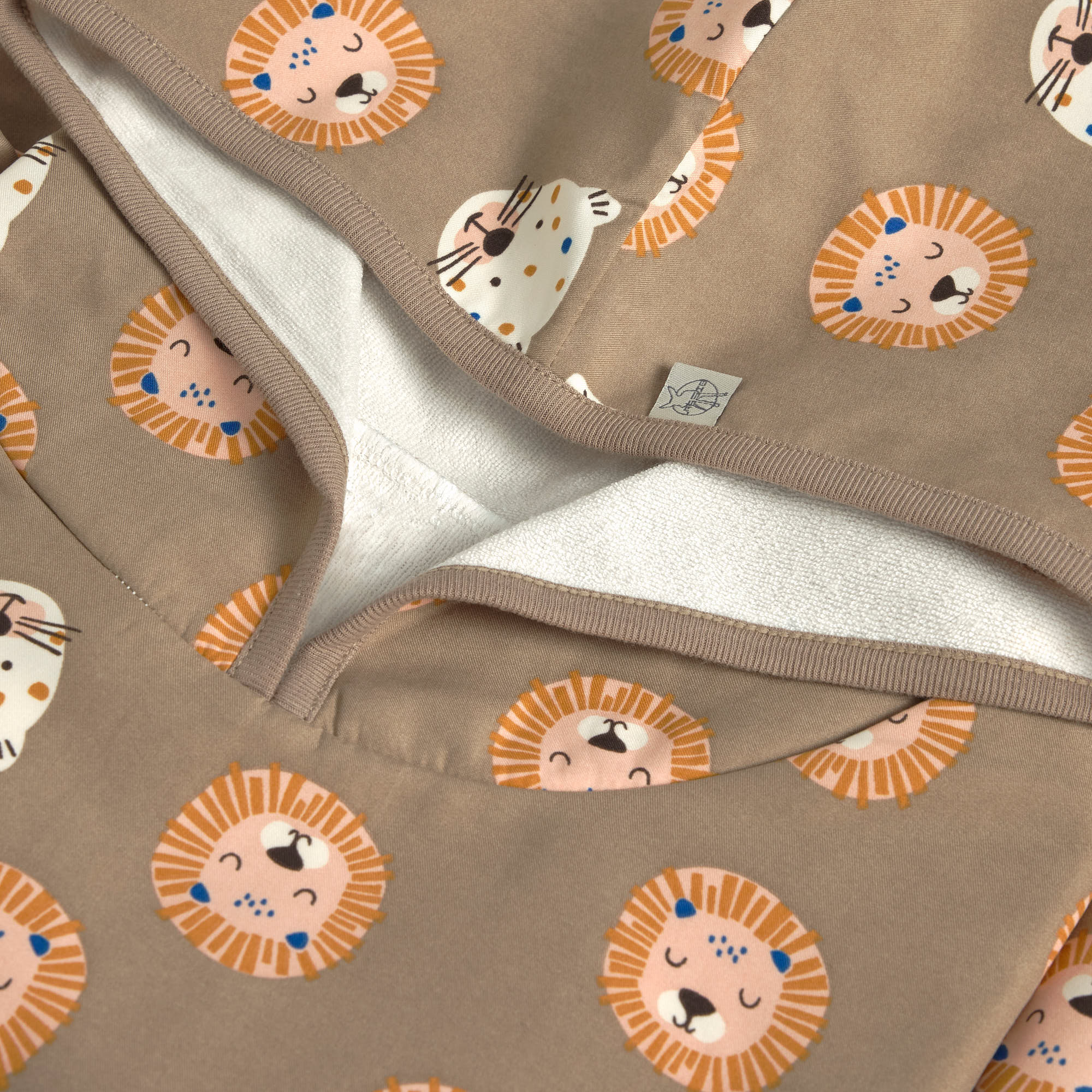 UV Badeponcho Kinder - Wildkatzen, Braun