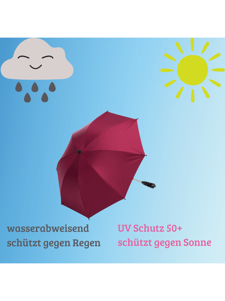 fillikid Sonnenschirm Exklusiv für Kinderwagen & Buggys in Rot günstig kaufen onesize