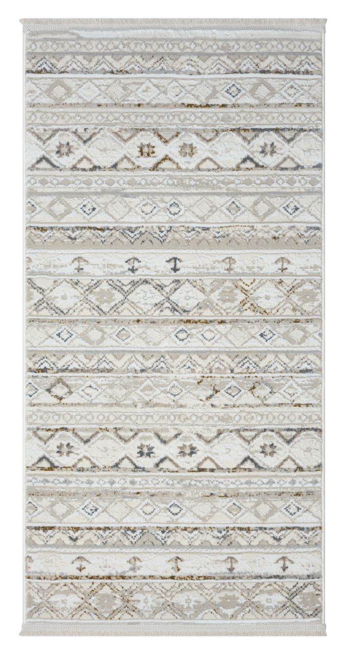 MyFlair Teppich Velvet Visions  , 80cm x 150cm, Farbe Beige, rechteckig, Florhöhe 10mm