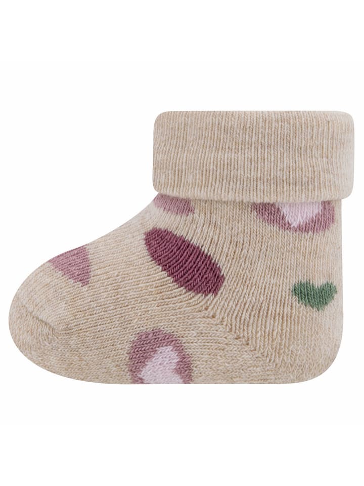 ewers 3er-Set Newborn Socken 3er Pack Herzen/Punkte in rose-beige mel. günstig kaufen onesize