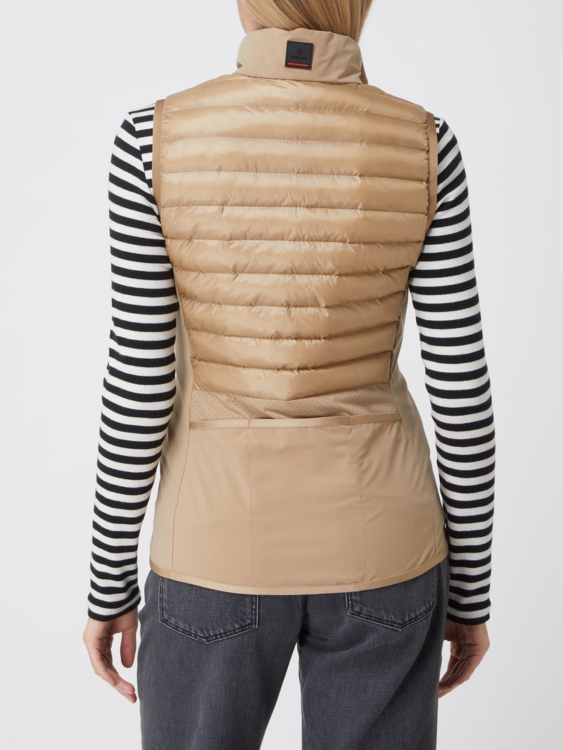 Steppweste mit Stehkragen Modell 'Palina' in beige