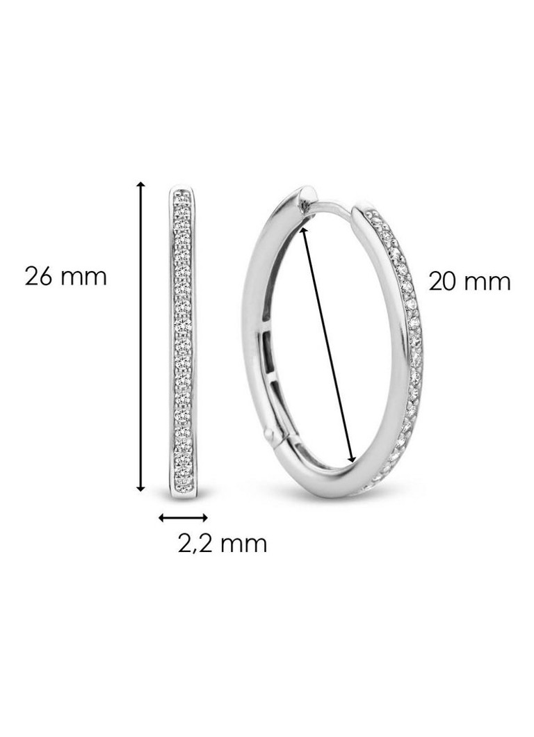 I FEEL YOU - Cercei rotunzi Milano din argint cu zirconiu cubic 7789ZI