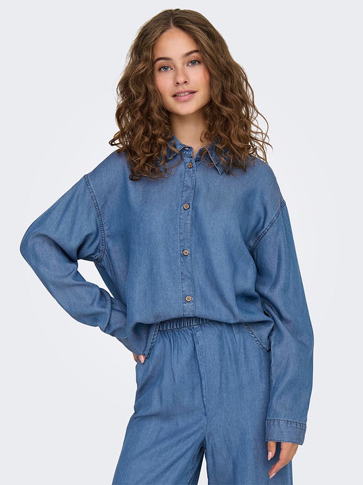 ONLY Bluse in Blau günstig kaufen