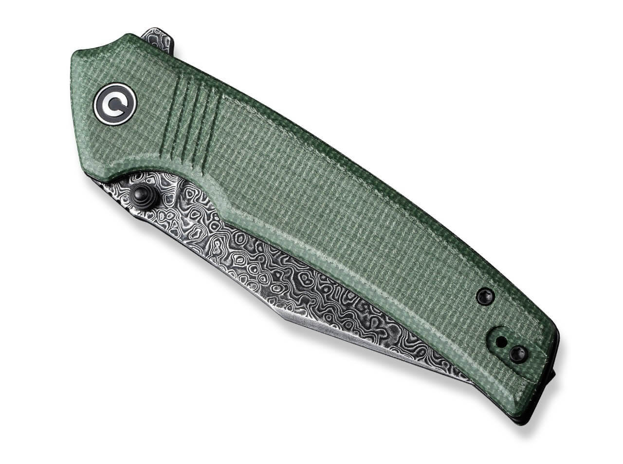 Tranquil Micarta Green Damascus