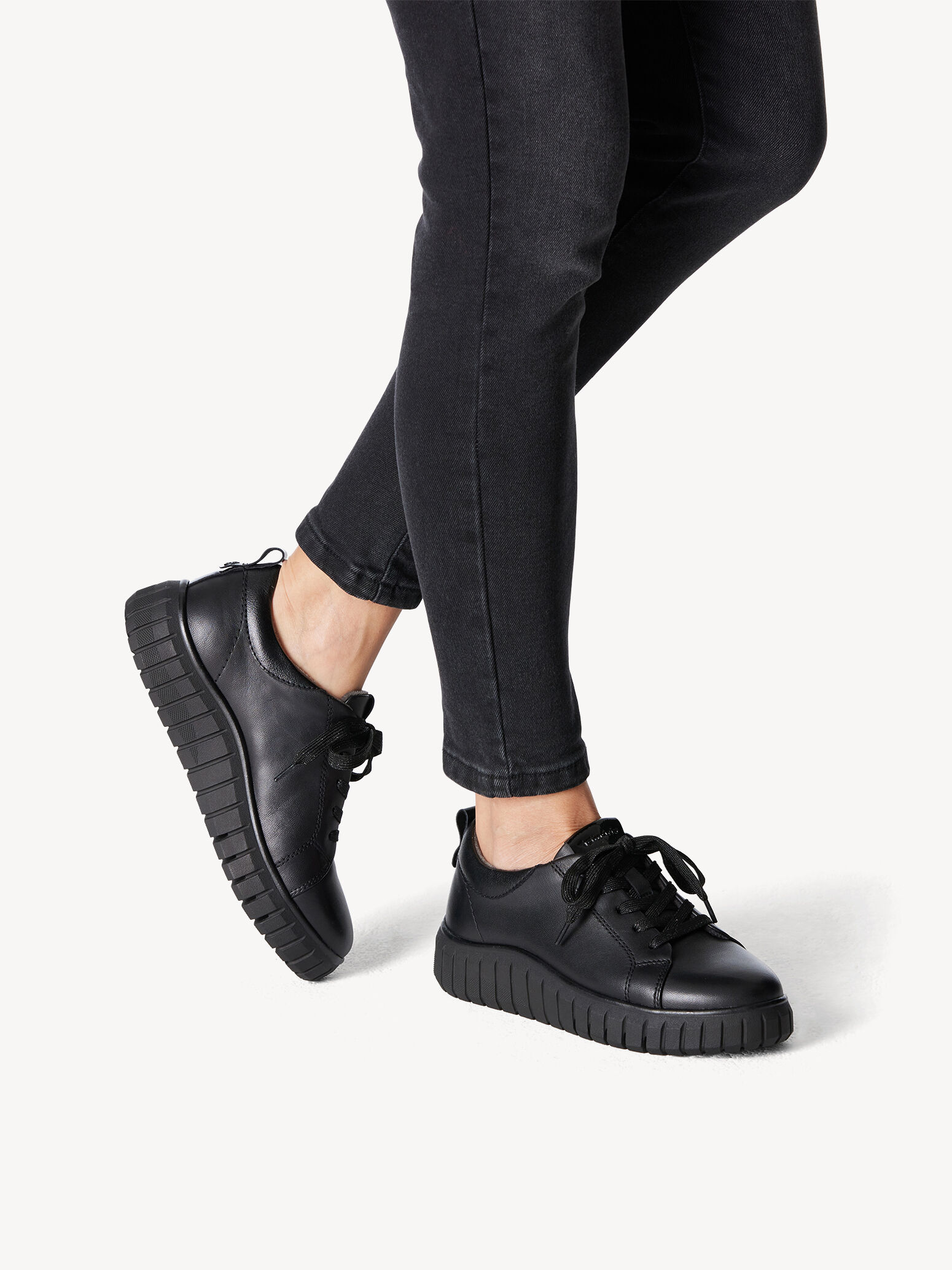 Basket en cuir - noir
