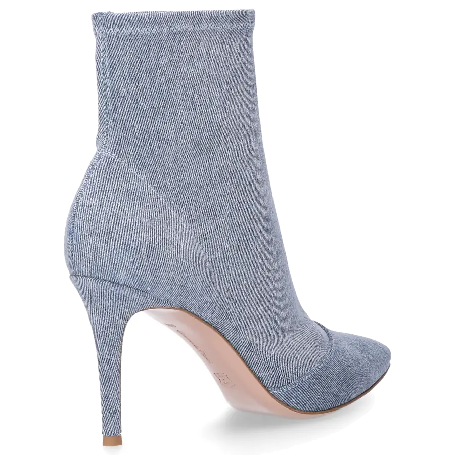 Gianvito Rossi - Klassische Stiefeletten ELITE 85 Textil - blau