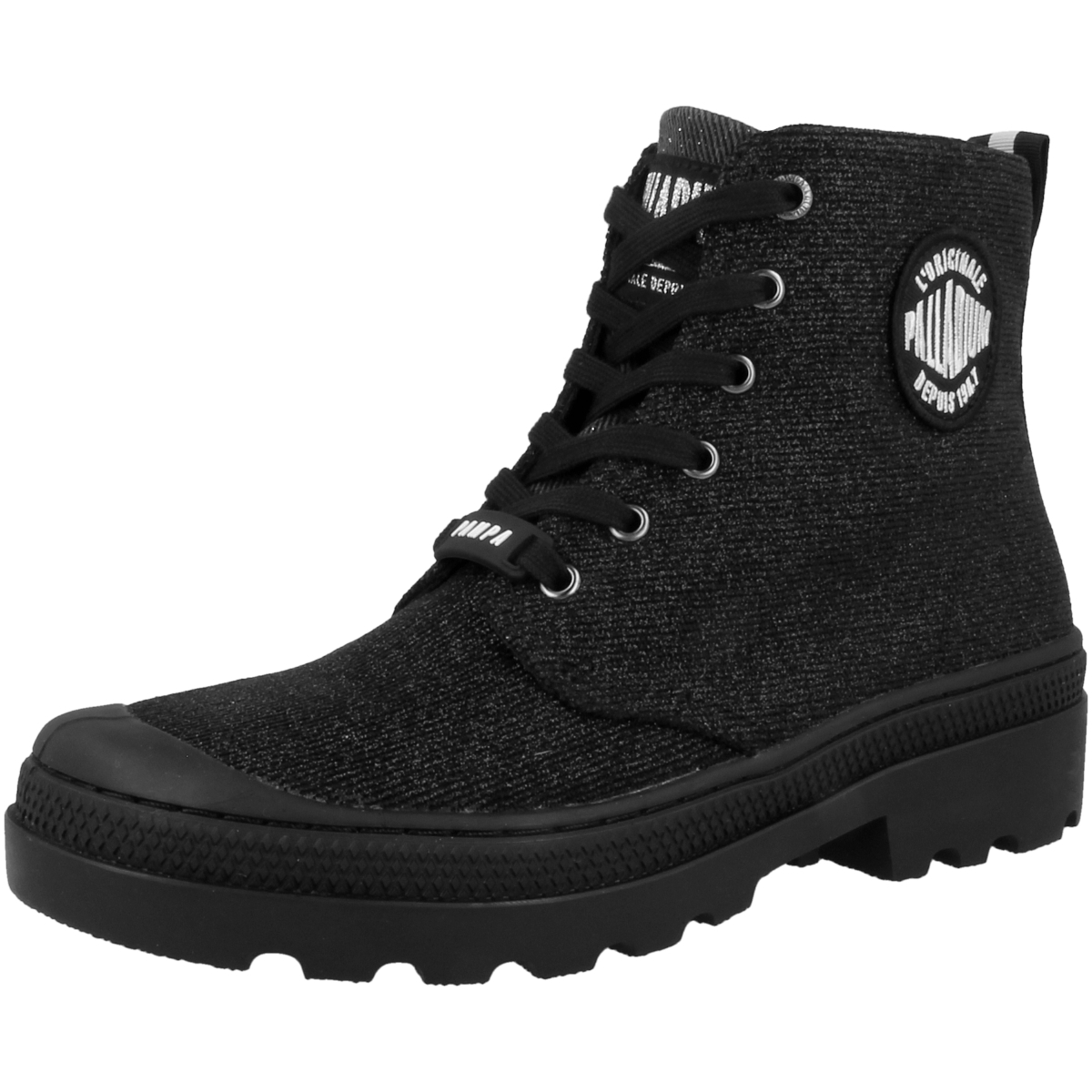 Palladium Pampa Avenue High Glit Schnürboots schwarz