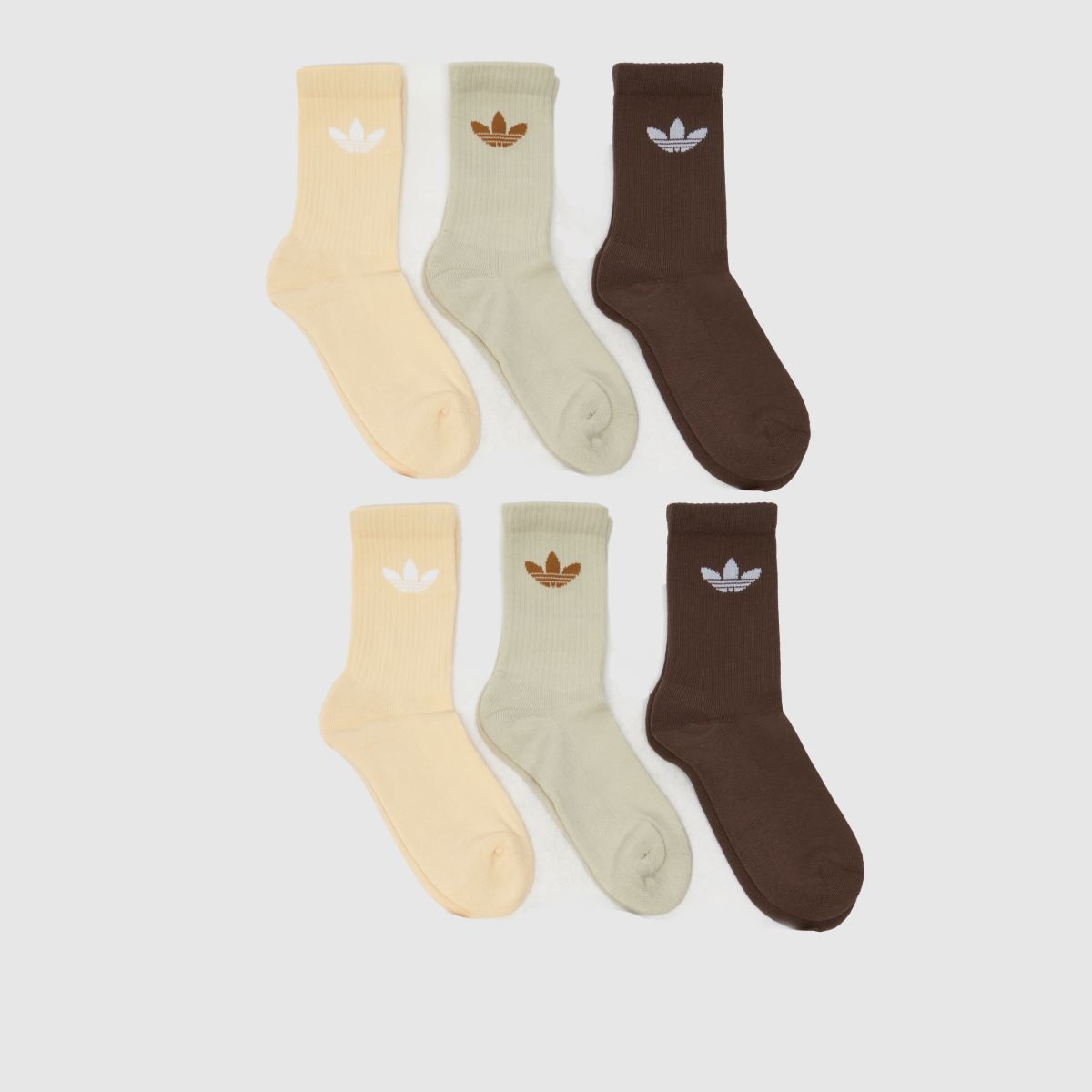 adidas bézs színű, többszínű eredeti zokni, 6 darabos csomag