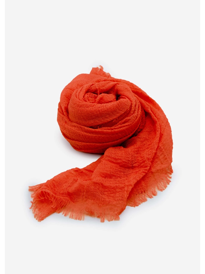 SASSYCLASSY Musselin Schals in Rot günstig kaufen onesize