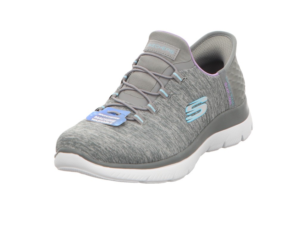 SKECHERS Sportliche Slipper grau