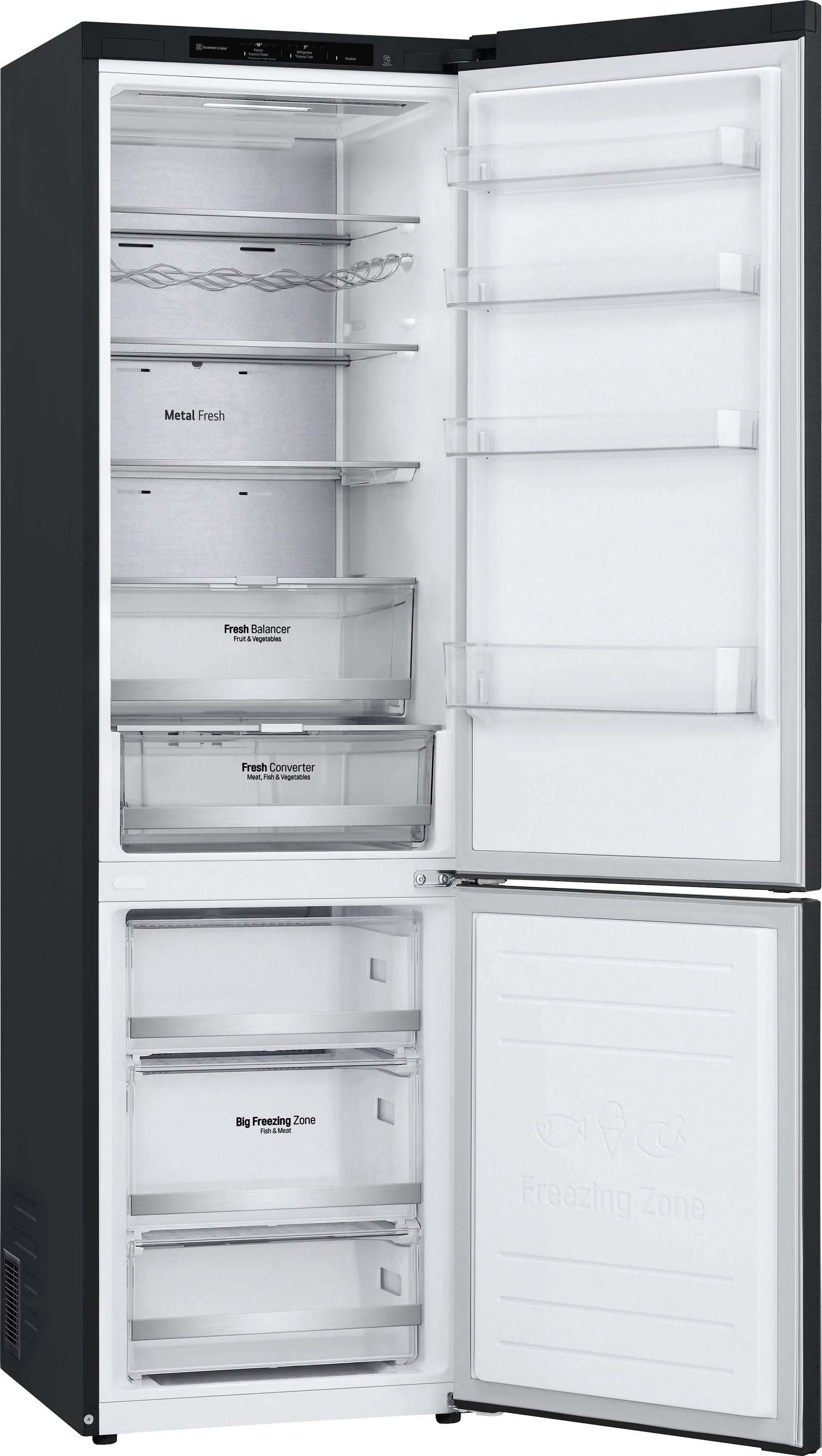 LG Kühl-/Gefrierkombination GBB92MCB1P, 203 cm hoch, 59,5 cm breit, nur 99kWh Jahresverbrauch