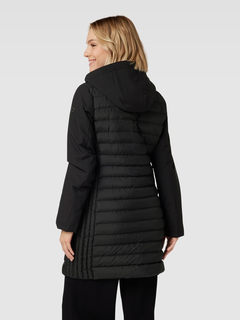 Steppjacke mit Nahtreißverschluss in schwarz