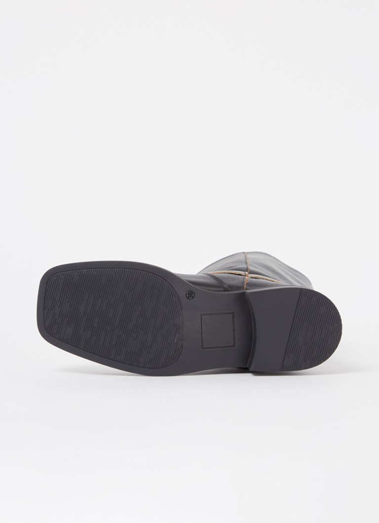 Dune London  Totoe laars van leer met gespdetail