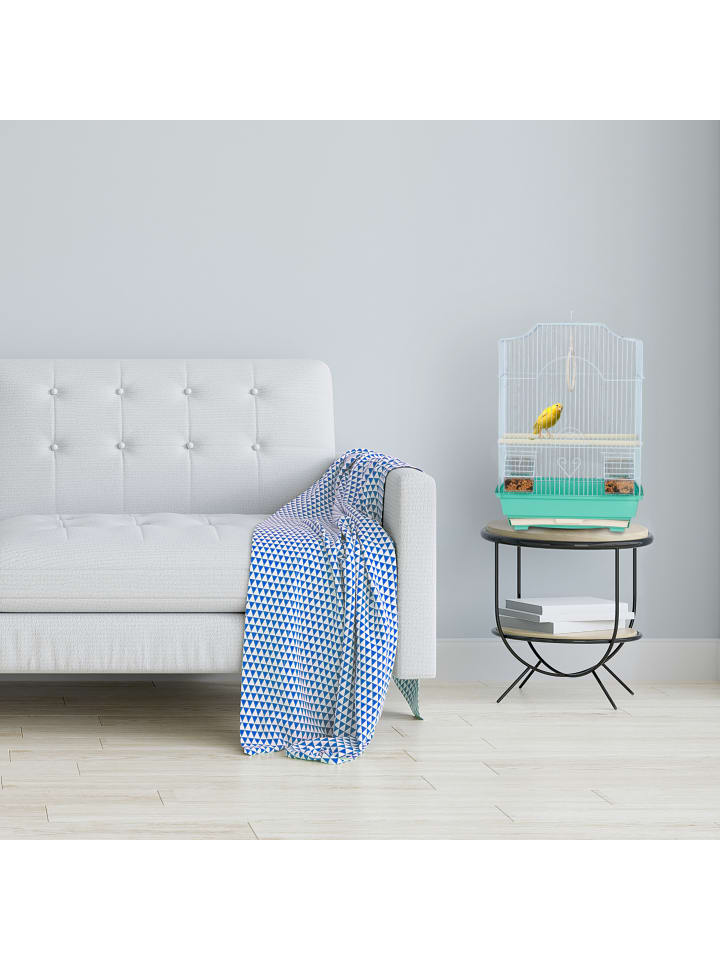 relaxdays Vogelkäfig in Hellblau/Mintgrün - (B)35 x (H)49,5 x (T)32 cm günstig kaufen onesize