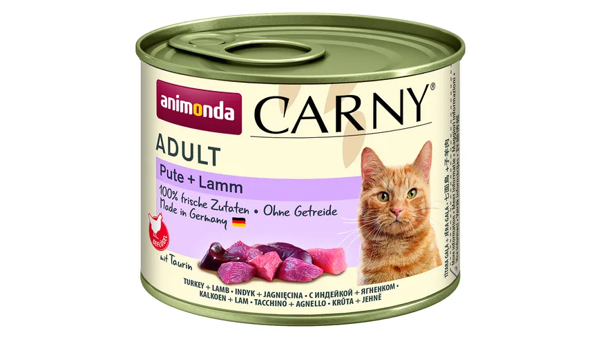 ANIMONDA Katzennassfutter Carny Adult Pute + Lamm 200 g