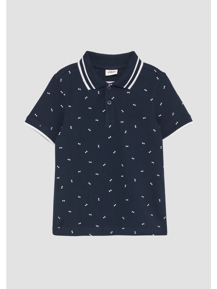 s.Oliver Polo-Shirt kurzarm in Blau günstig kaufen