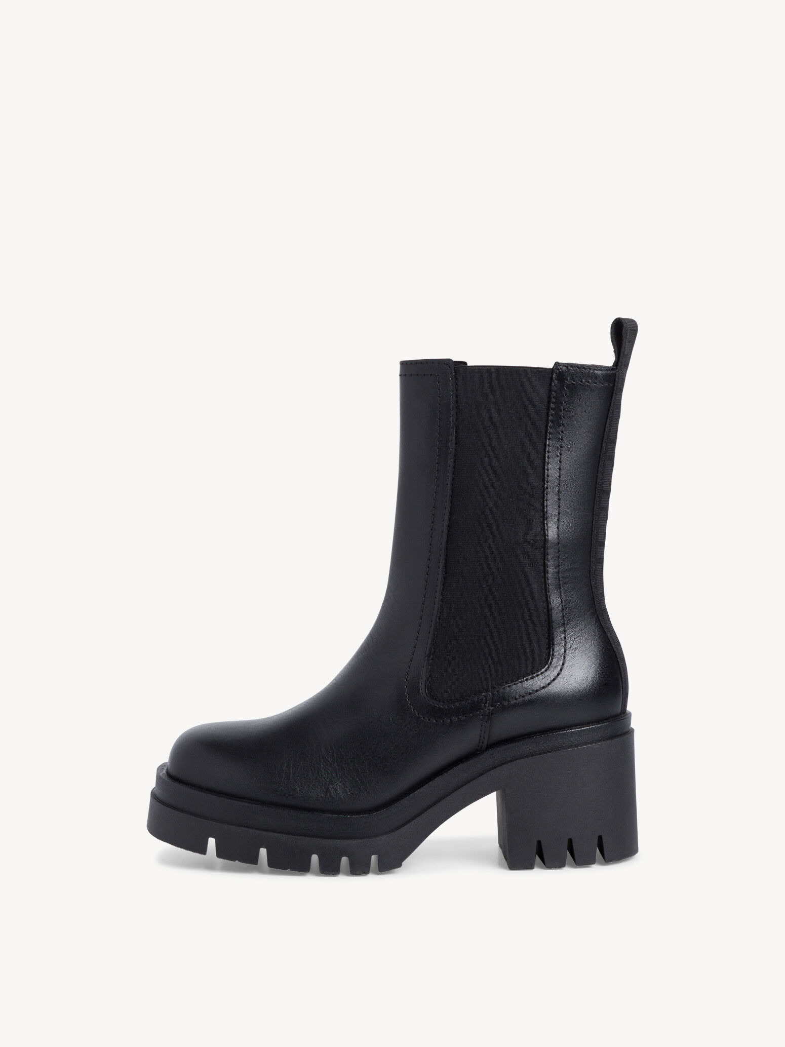 Bottine Chelsea en cuir - noir