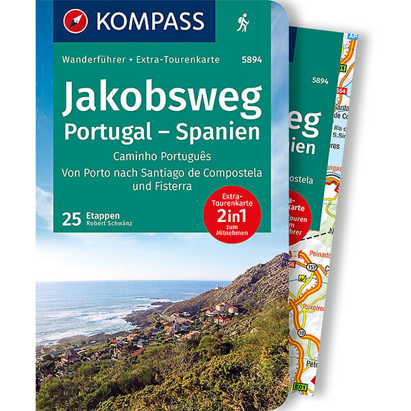 KOMPASS WANDERFÜHRER JAKOBSWEG PORTUGAL SPANIEN