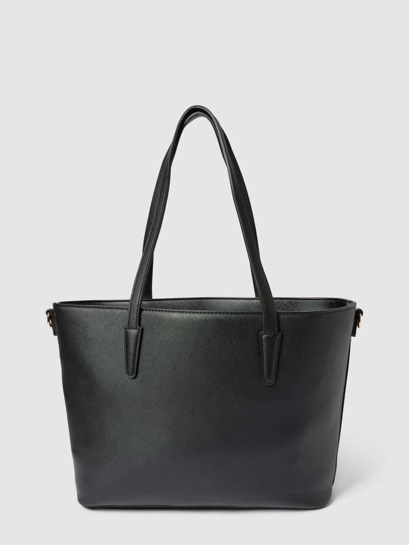 Shopper mit Label-Detail Modell 'ZERO' in schwarz