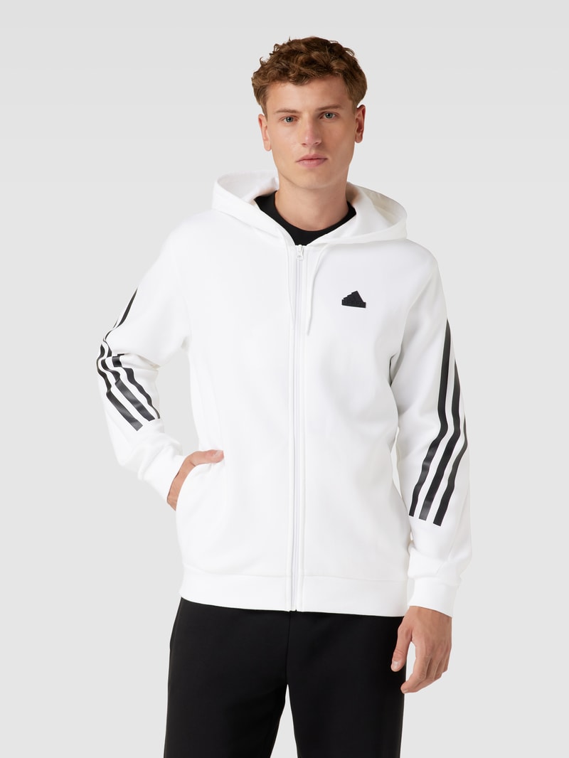 Sweatjacke mit Kapuze in weiß