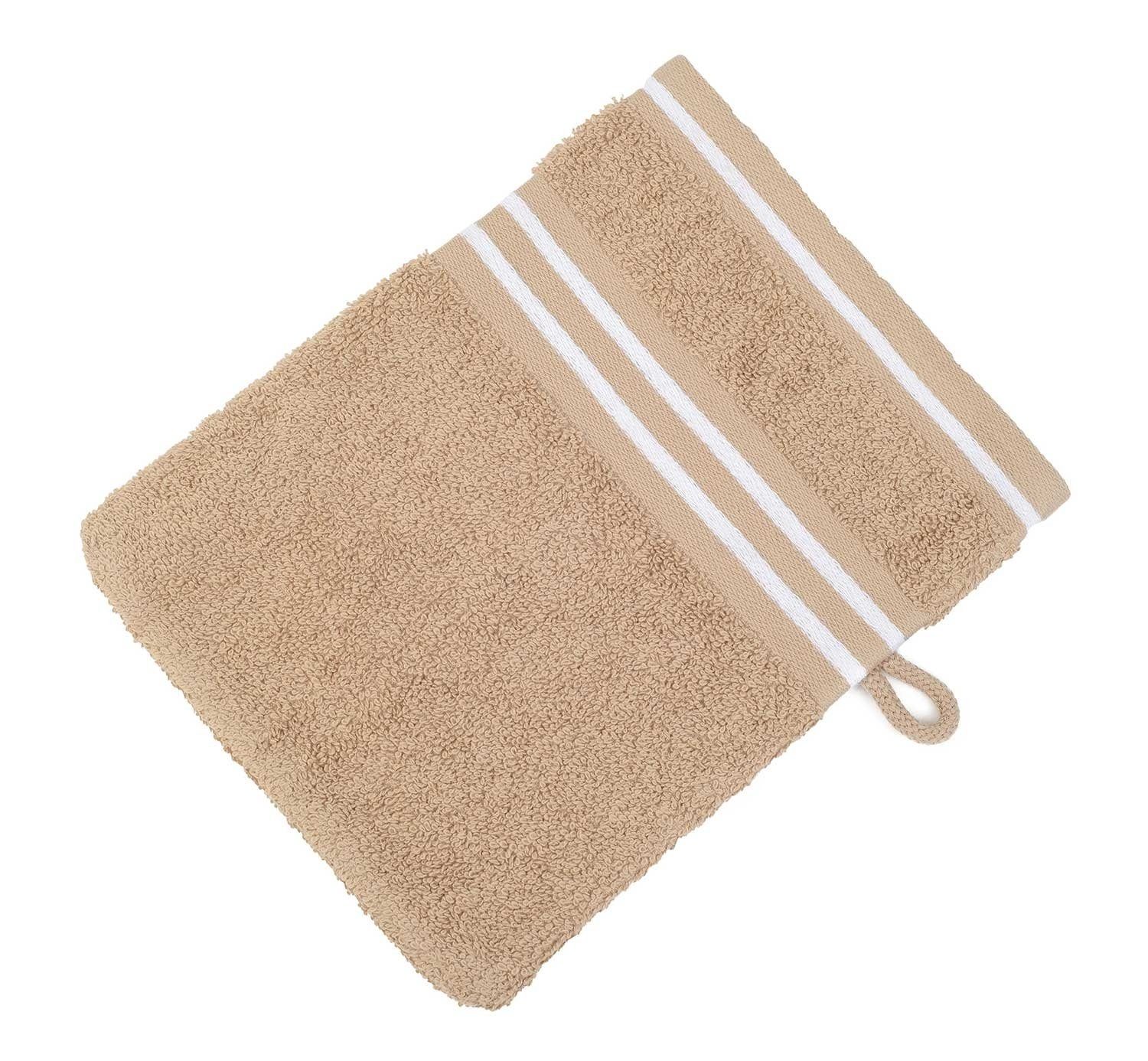 Waschhandschuh Waschhandschuh RIO, Beige, B 16 cm, L 21 cm