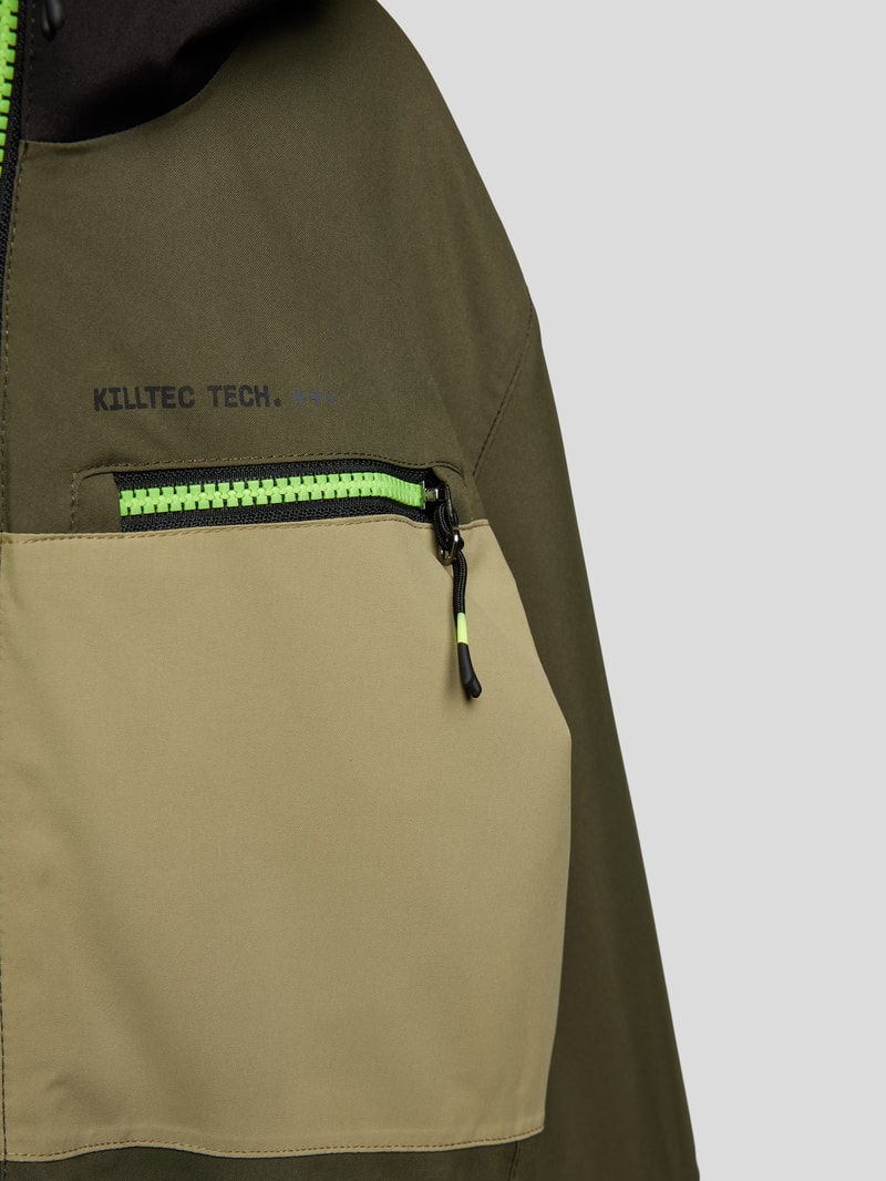 Funktionsjacke mit Brusttasche in khaki