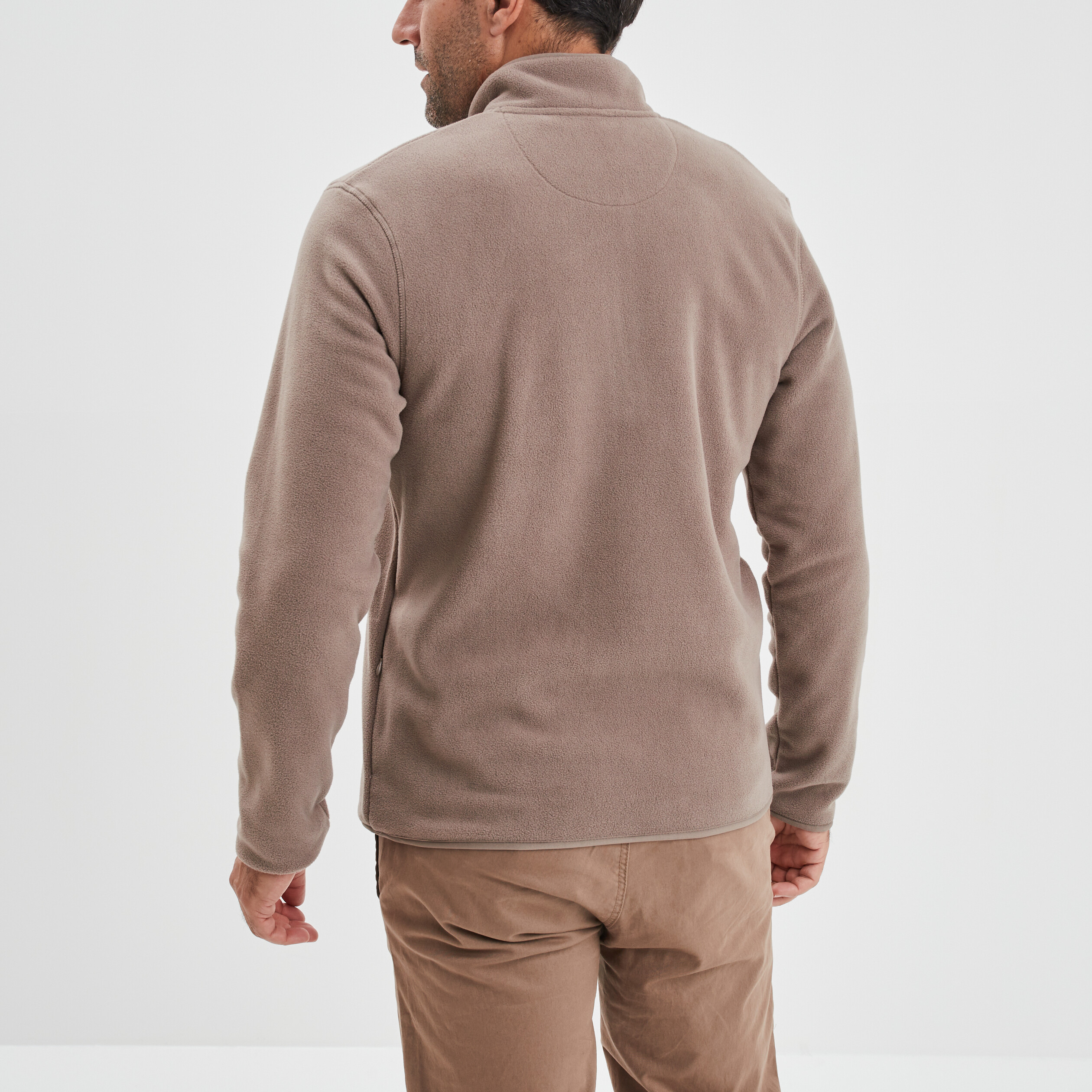 Sweat polaire camionneur Trappeur marron homme | La Halle