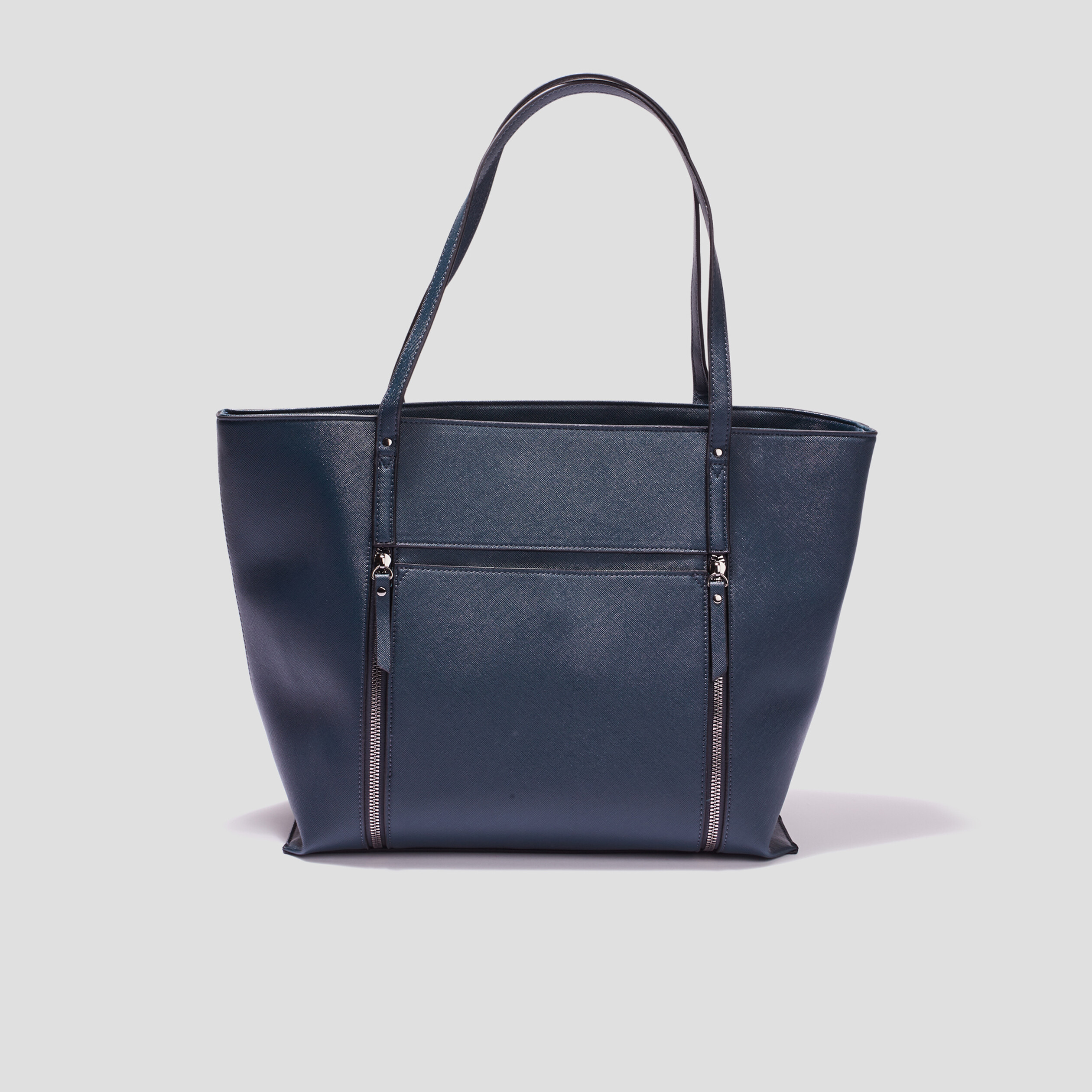 Sac cabas trapèze bleu canard femme | La Halle