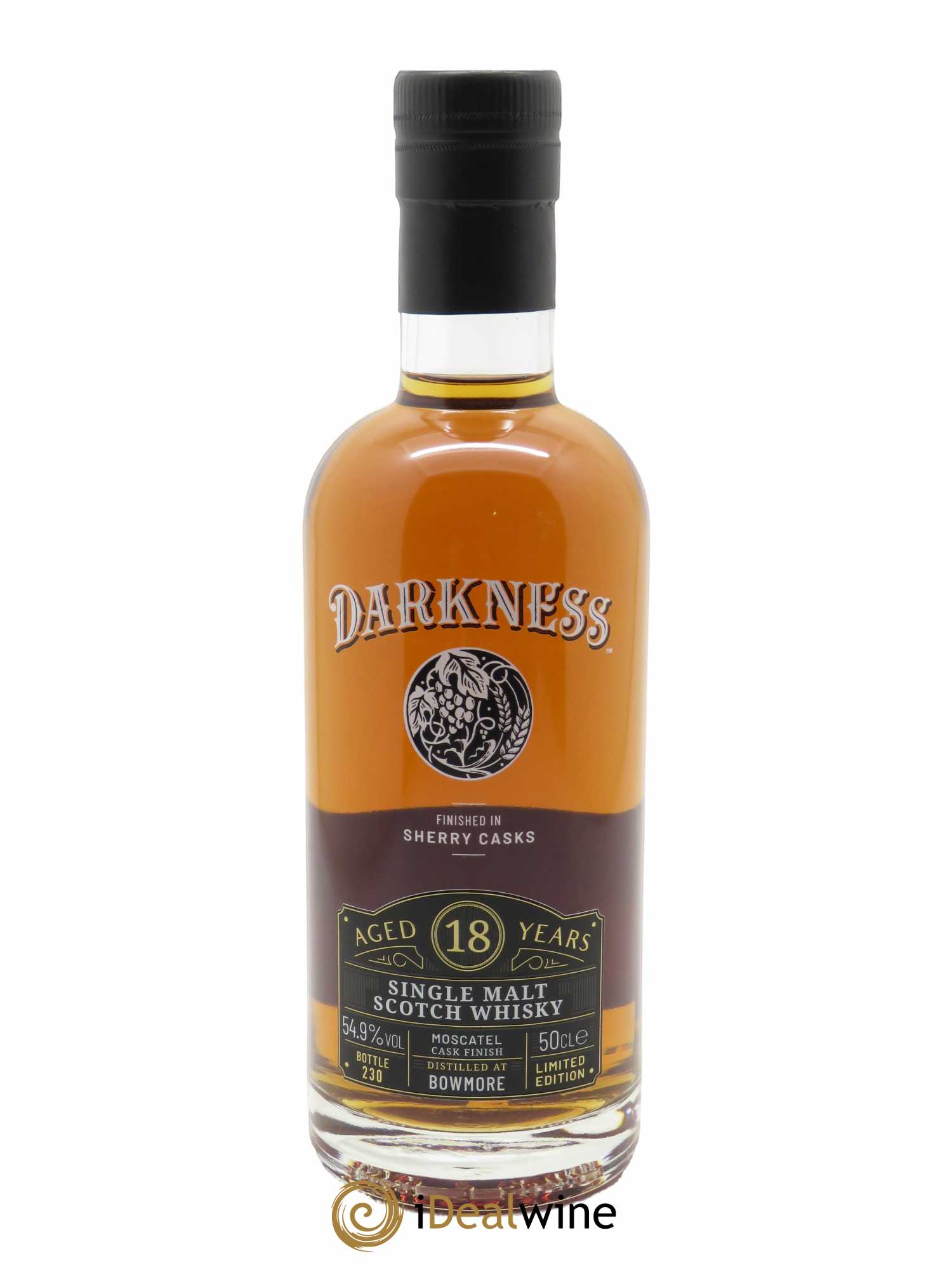 Whisky Bowmore 18 ans Moscatel Cask Finisj Gamme Darkness   - Lot de 1 Bouteille