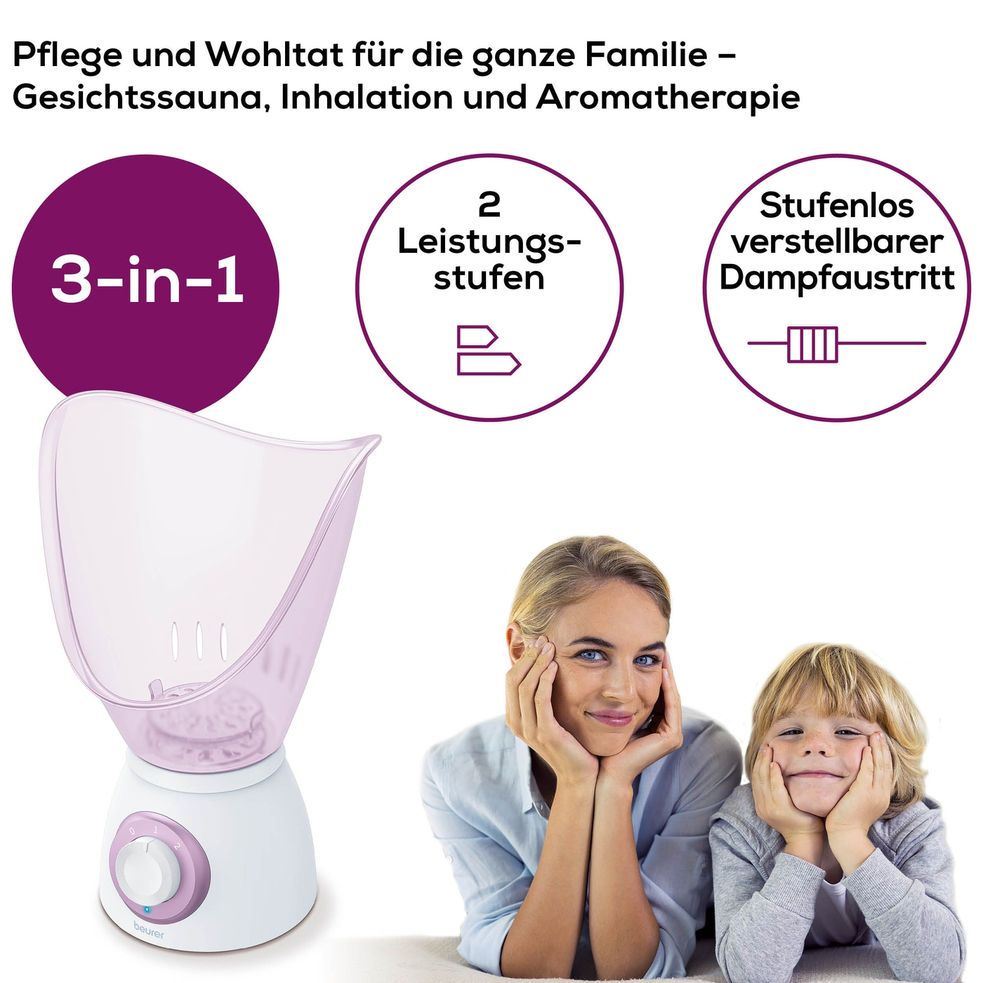 Beurer FS 60 Gesichtssauna-3-in-1: Gesichtsreinigung, Aromatherapie und Inhalation