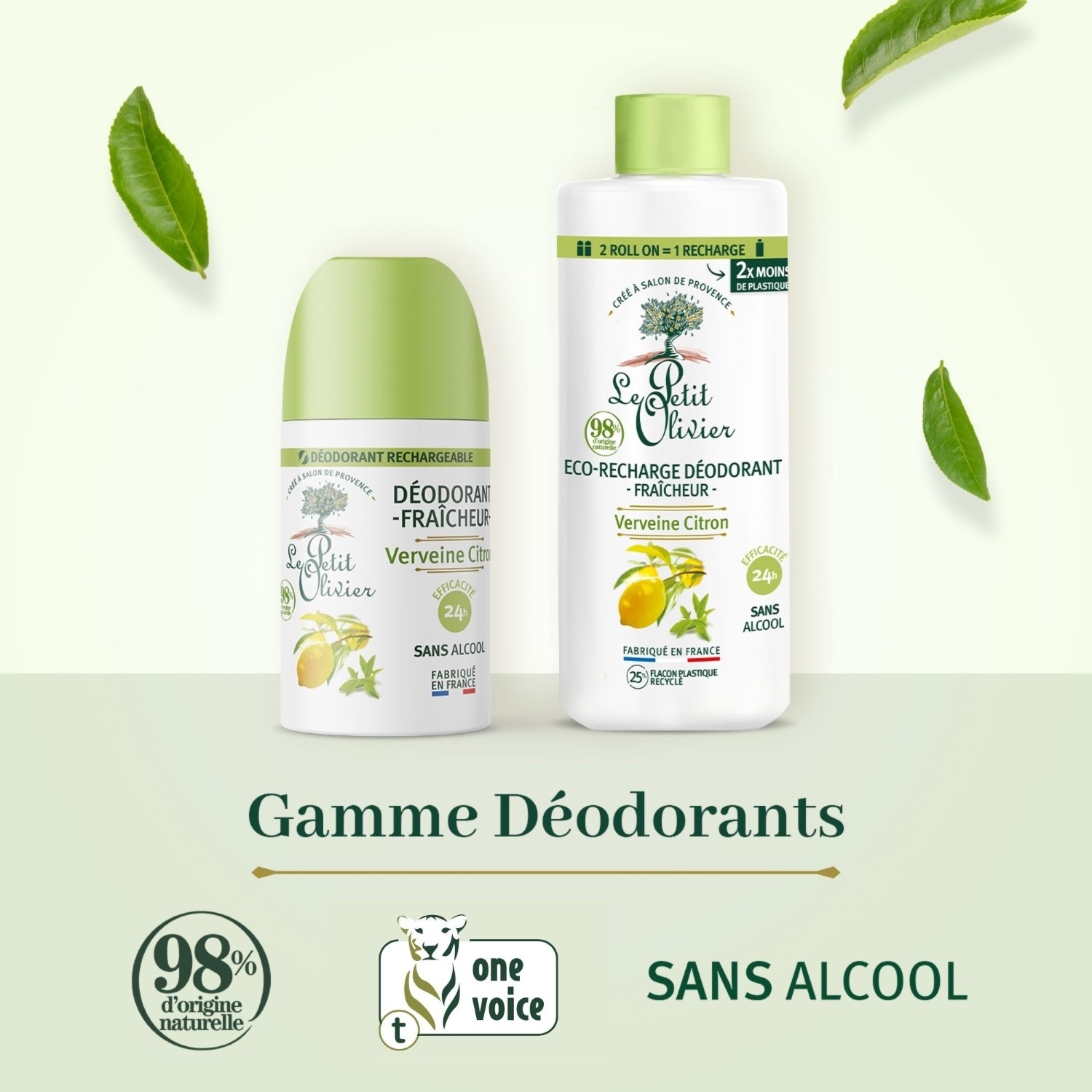Le Petit Olivier Eco-refill Freshness Deodorant Lemon Verbena