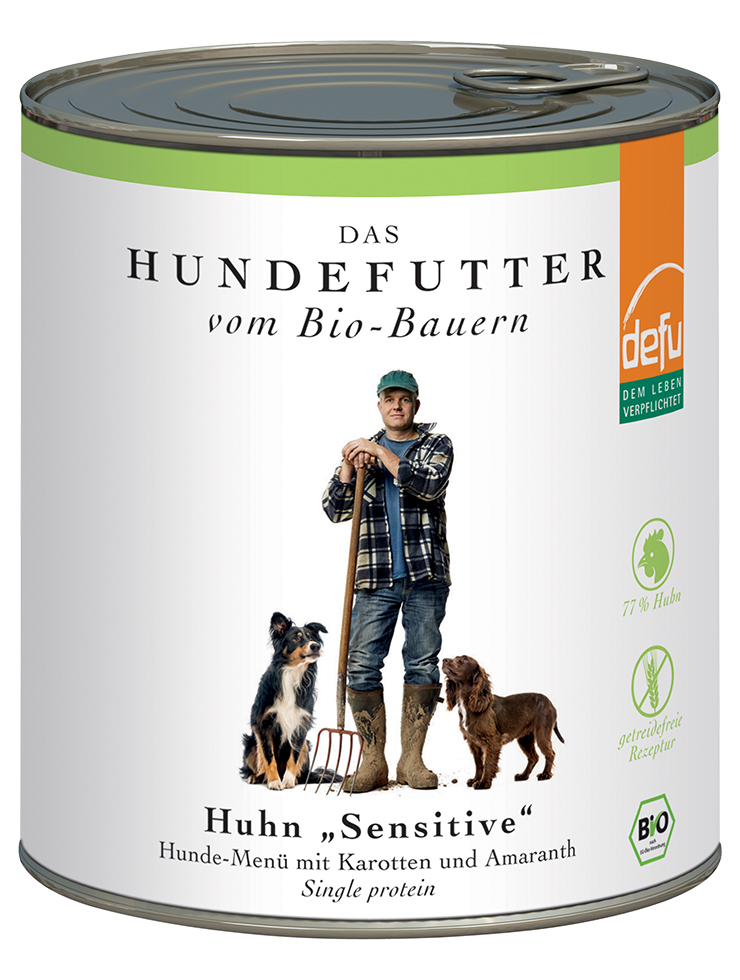 Defu Hundenassfutter Defu Hunde-Menü sensitiv 6x820g Huhn