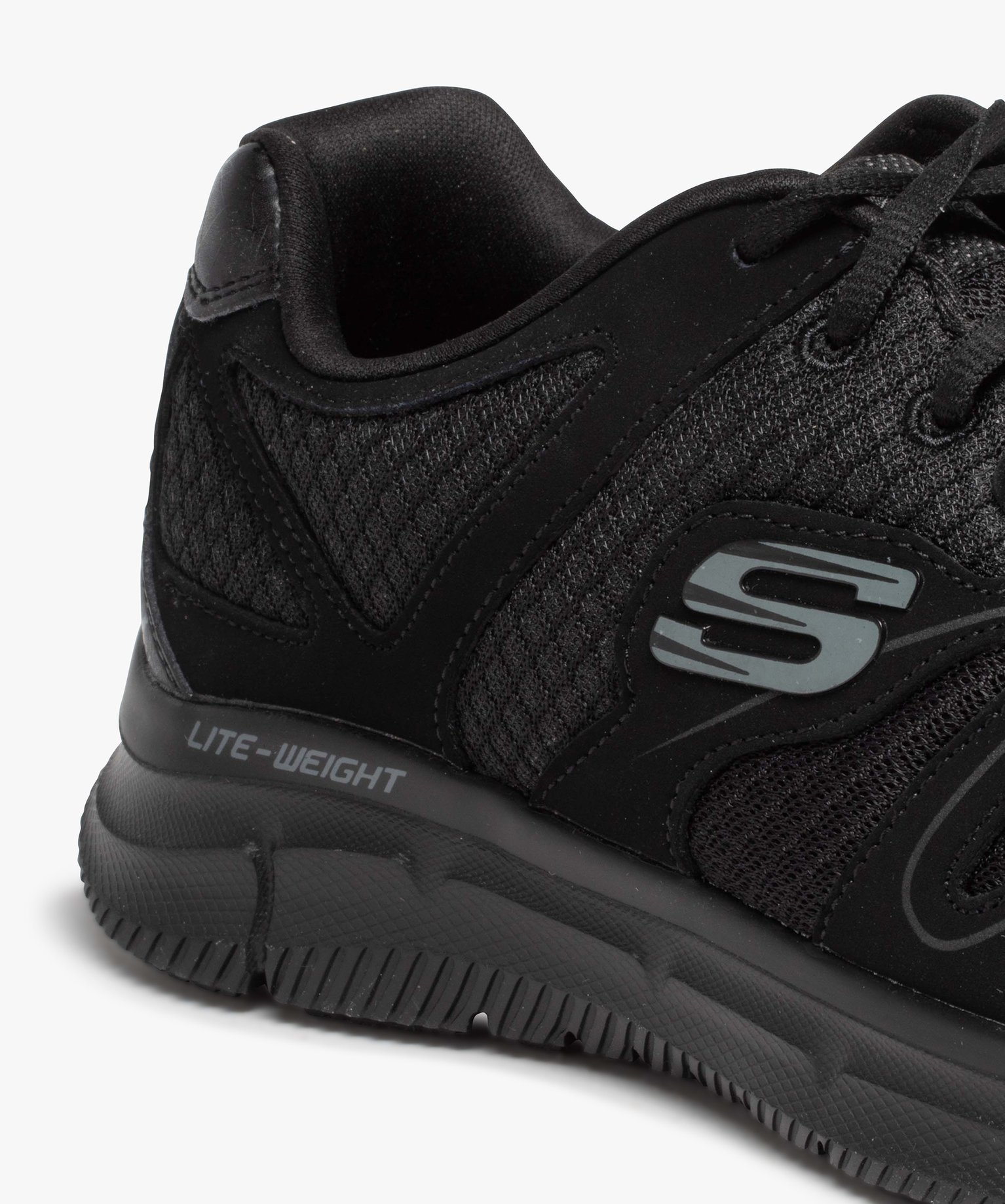 Baskets homme running unies dessus mesh – Skechers noir | GEMO
