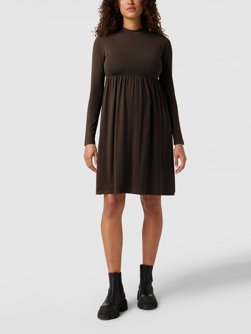 Umstand-Kleid aus Baumwoll-Elasthan-Mix in mittelgrau