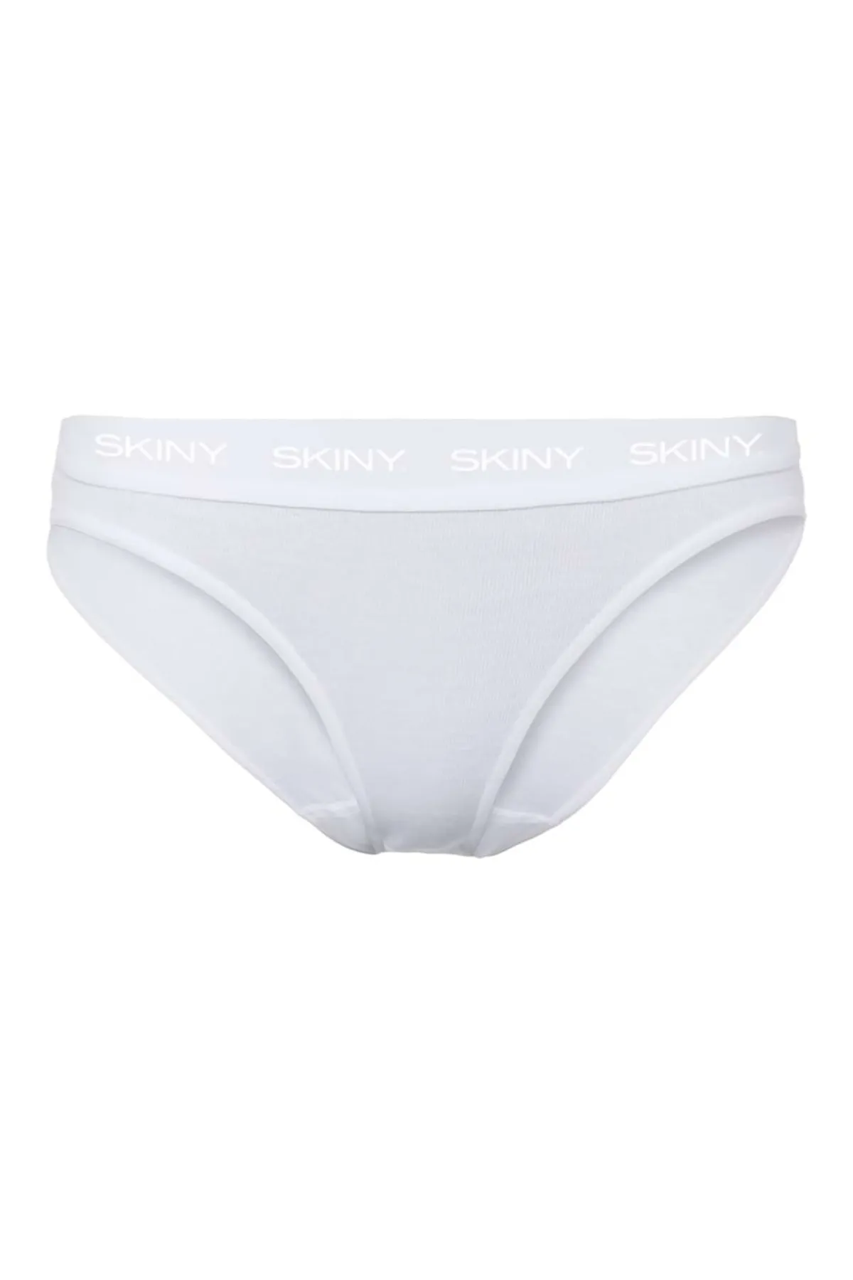 Skiny  Damen Rio Slip, 2er Pack - Unterwäsche, Unterhose, Baumwolle, Logobund, Feinripp, einfarbig