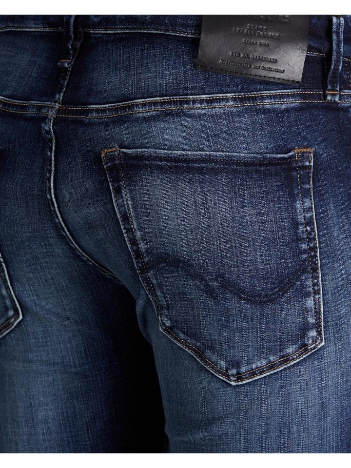 Jack & Jones Slim Fit Jeans Denim Hose JJIGLENN JJICON in Blau günstig kaufen