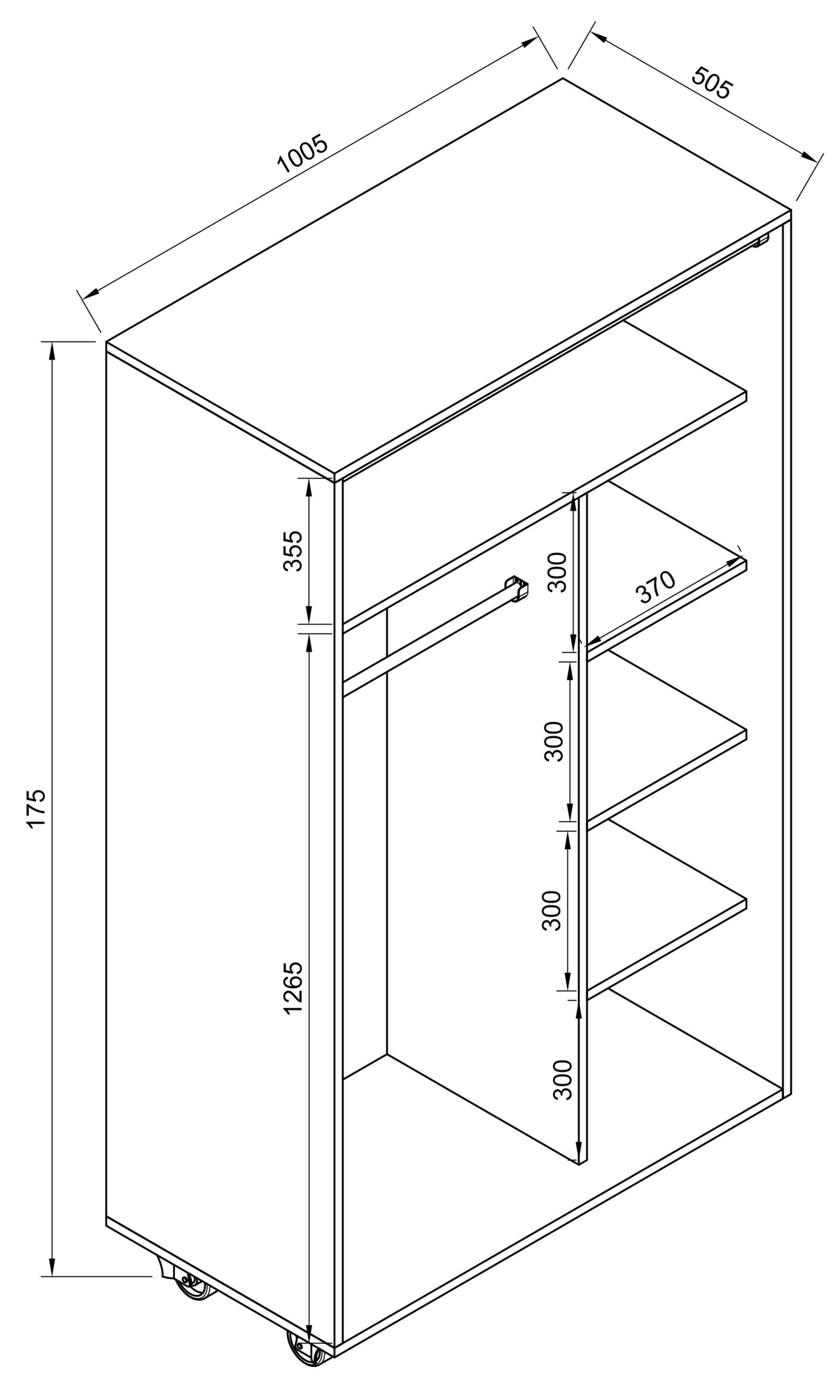 VCM Kleiderschrank Offener begehbarer Kleiderschrank Regal Ostila (1-St)