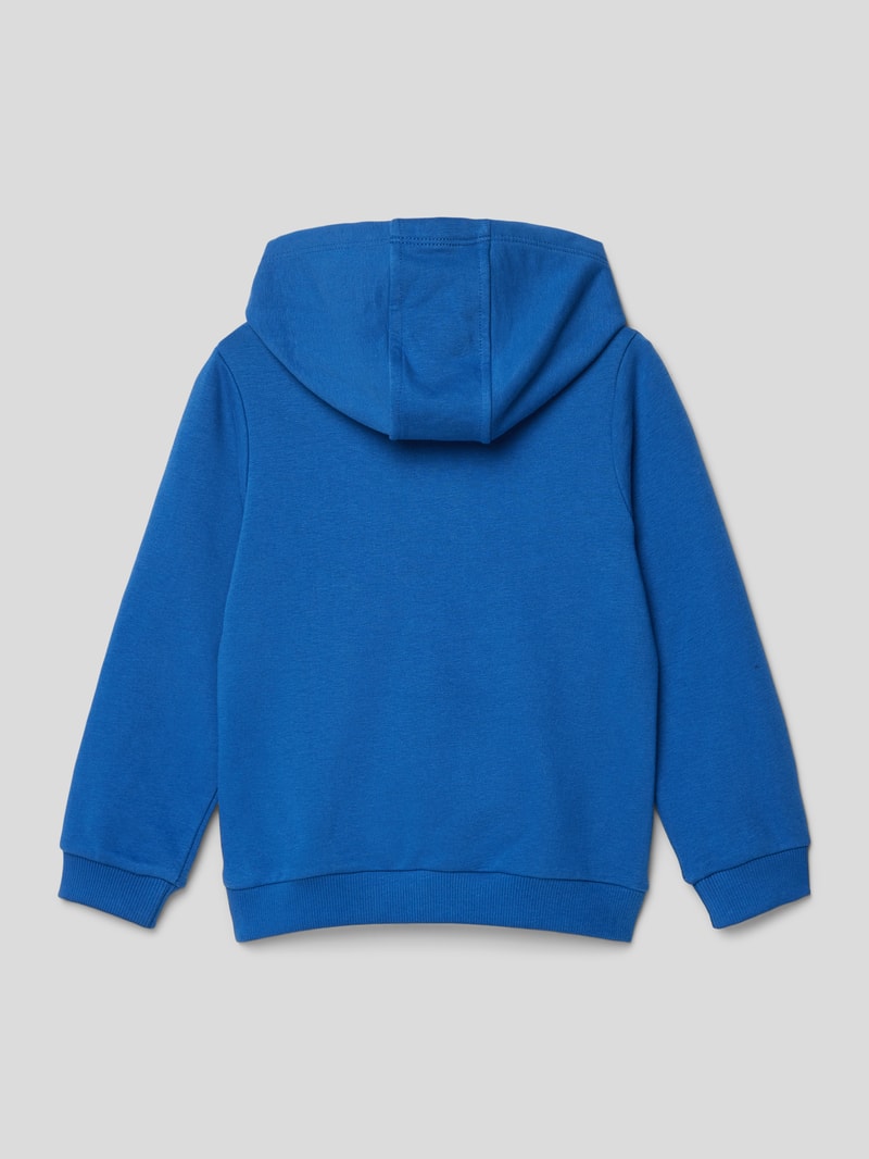 Hoodie mit Statement-Print und Eingrifftaschen in blau