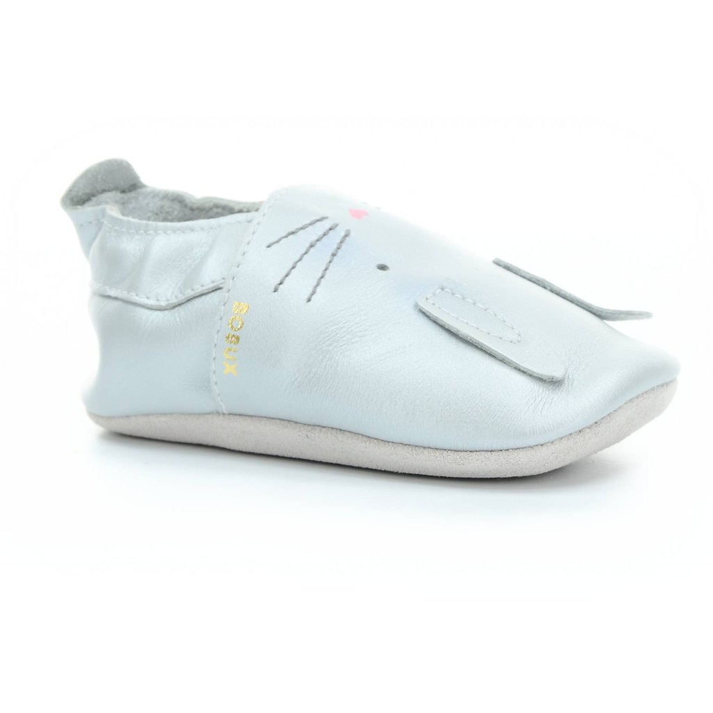 Bobux Hop Silver (Soft Sole) Krabbelschuhe