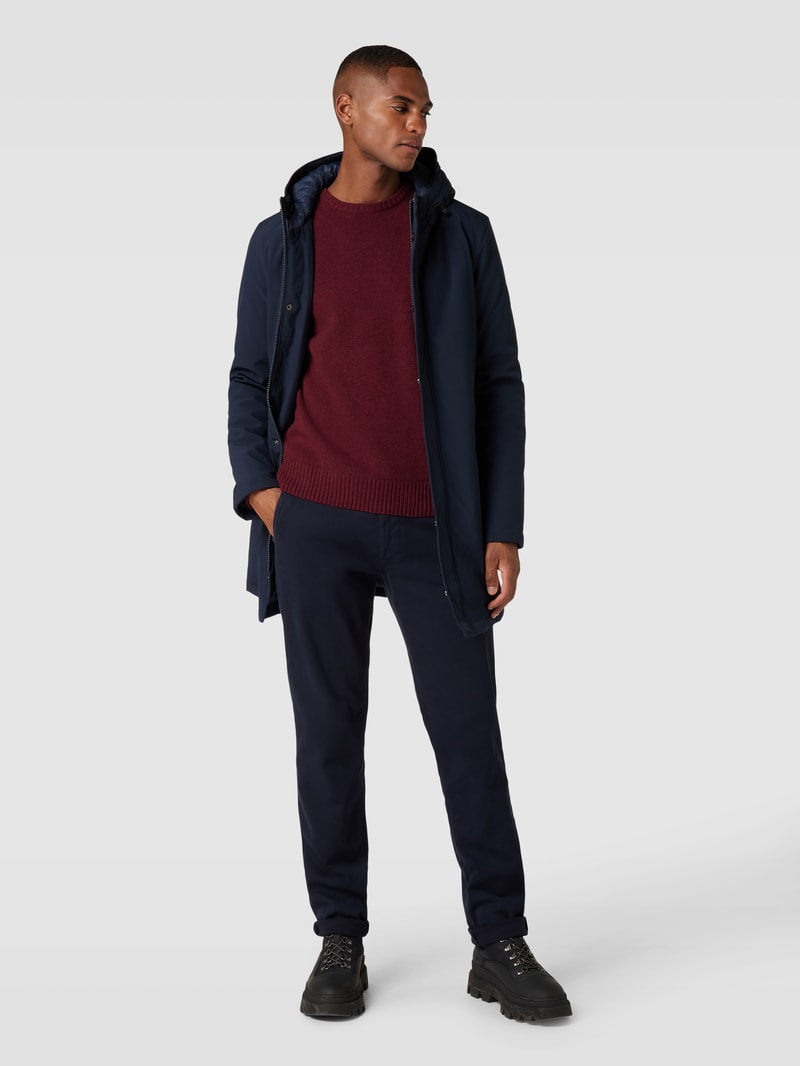 Jacke mit Stehkragen Modell 'Madeston' in marineblau