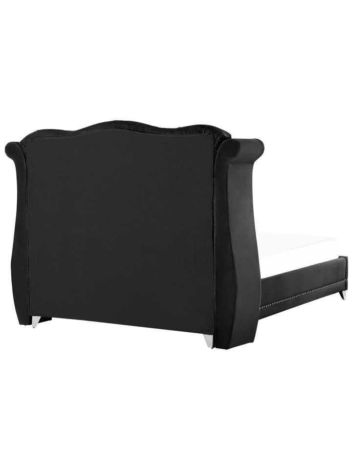 Beliani Doppelbett AYETTE in Schwarz - (W) 205 x (H) 154 x (L) 215 cm günstig kaufen onesize