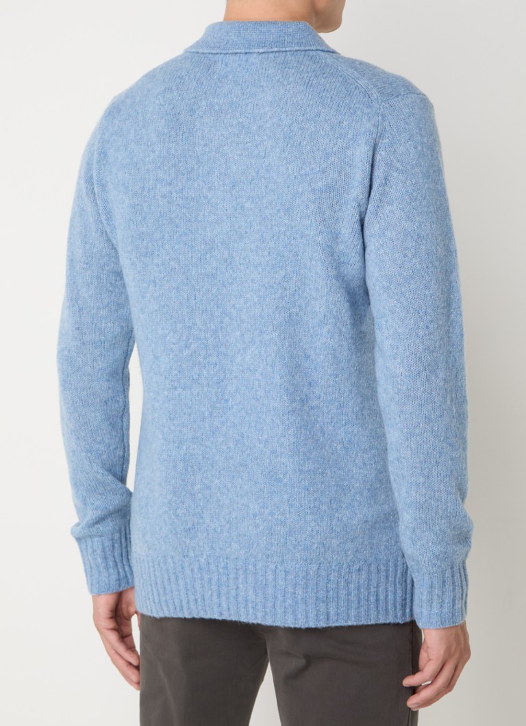 NN.07 Polo Lee de malha fina e corte regular em mistura de lã merino